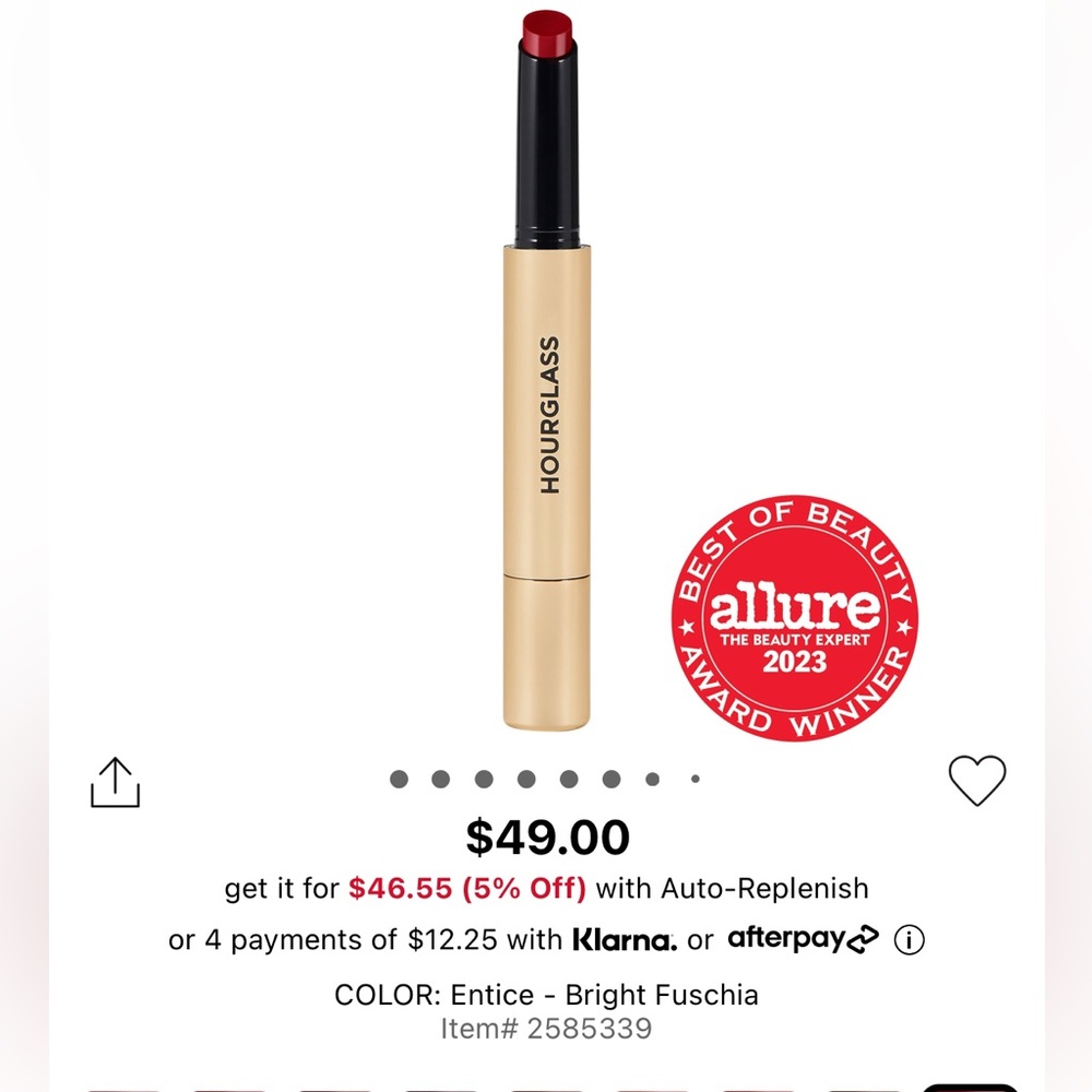 BNIB Hourglass Phantom Volumizing Glossy Lip Balm (Entice)